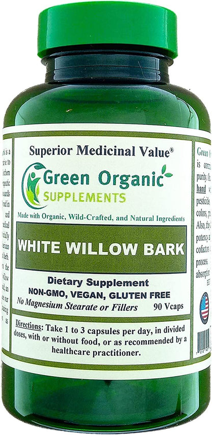 White Willow Bark Capsules 90 Caps, 710Mg - Green Organic Supplements