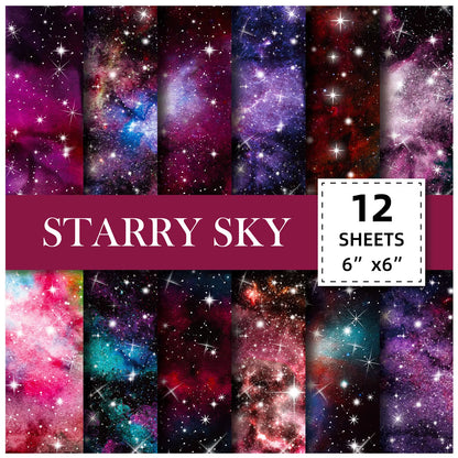 12 Sheet Scrapbooking Paper 15X15Cm, Christmas Journal Planner Paper Pad Cardstock Backgrounds Card for DIY Art Craft Decoration