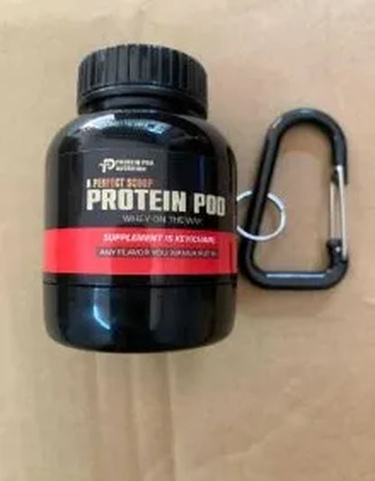 ZK30 100ML Protein Powder Container Pill Organizer Protein Keychain Sport Nutrition Water Bottle Sport Whey Protein Key Chain