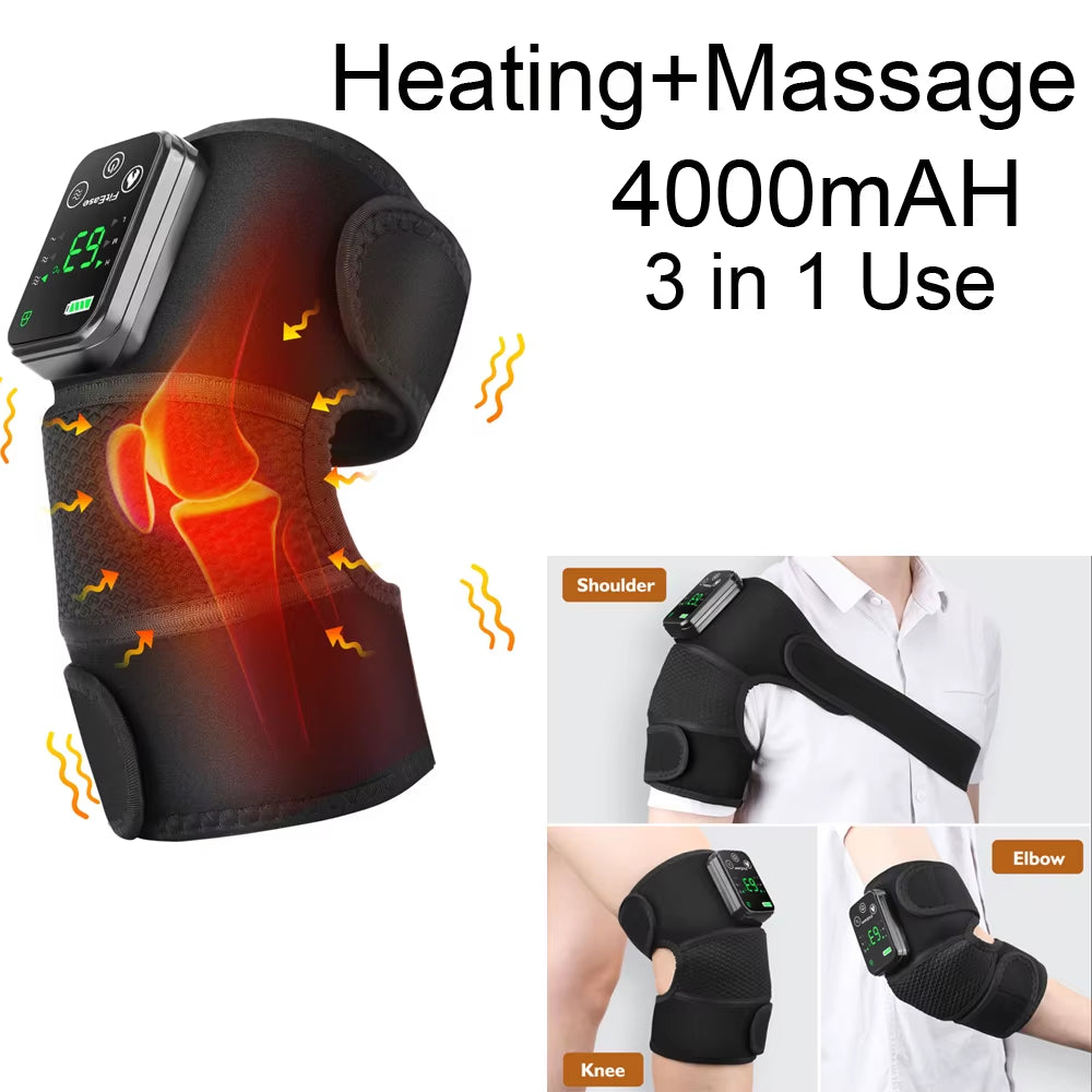 Electric Heating Shoulder Massage Brace Belt Thermal Vibrator Shoulder Temperature Massage Support Pad