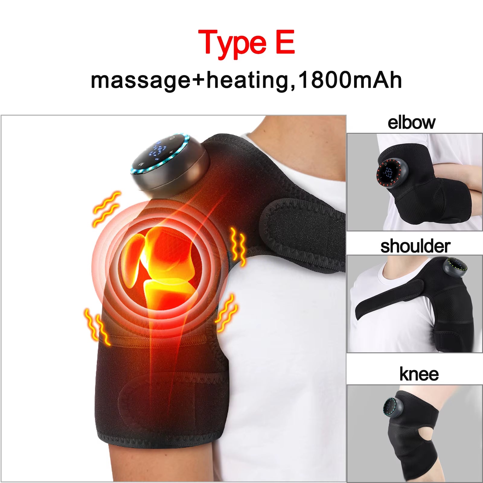 Electric Shoulder Heating Pad 3-Speed Vibration Muscle Relax Belt Thermal Massager Shoulder Neck Health Care Support Brace