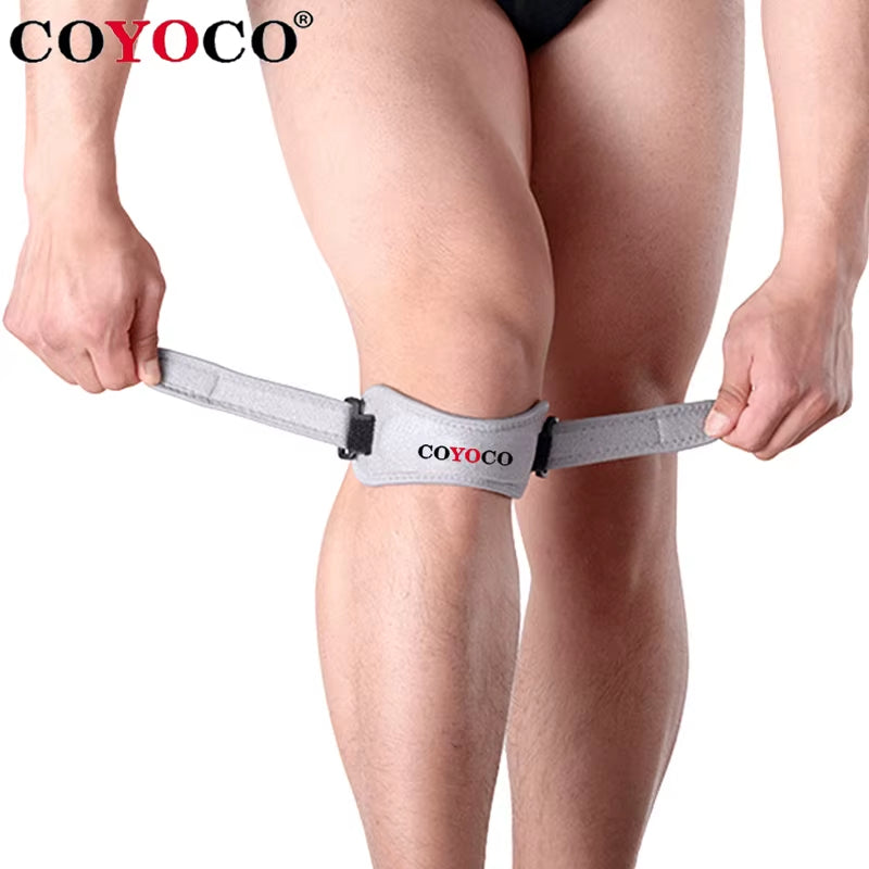 1 Pcs Adjustable Patella Pad Protector Brace Knee Support Kneepad  Brand anti Falls Injury Bandage Patella Guard Grey