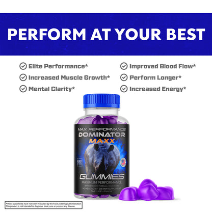 Dominator Maxx Gummies for Men, Advanced Performance Supplement 300 Gummies