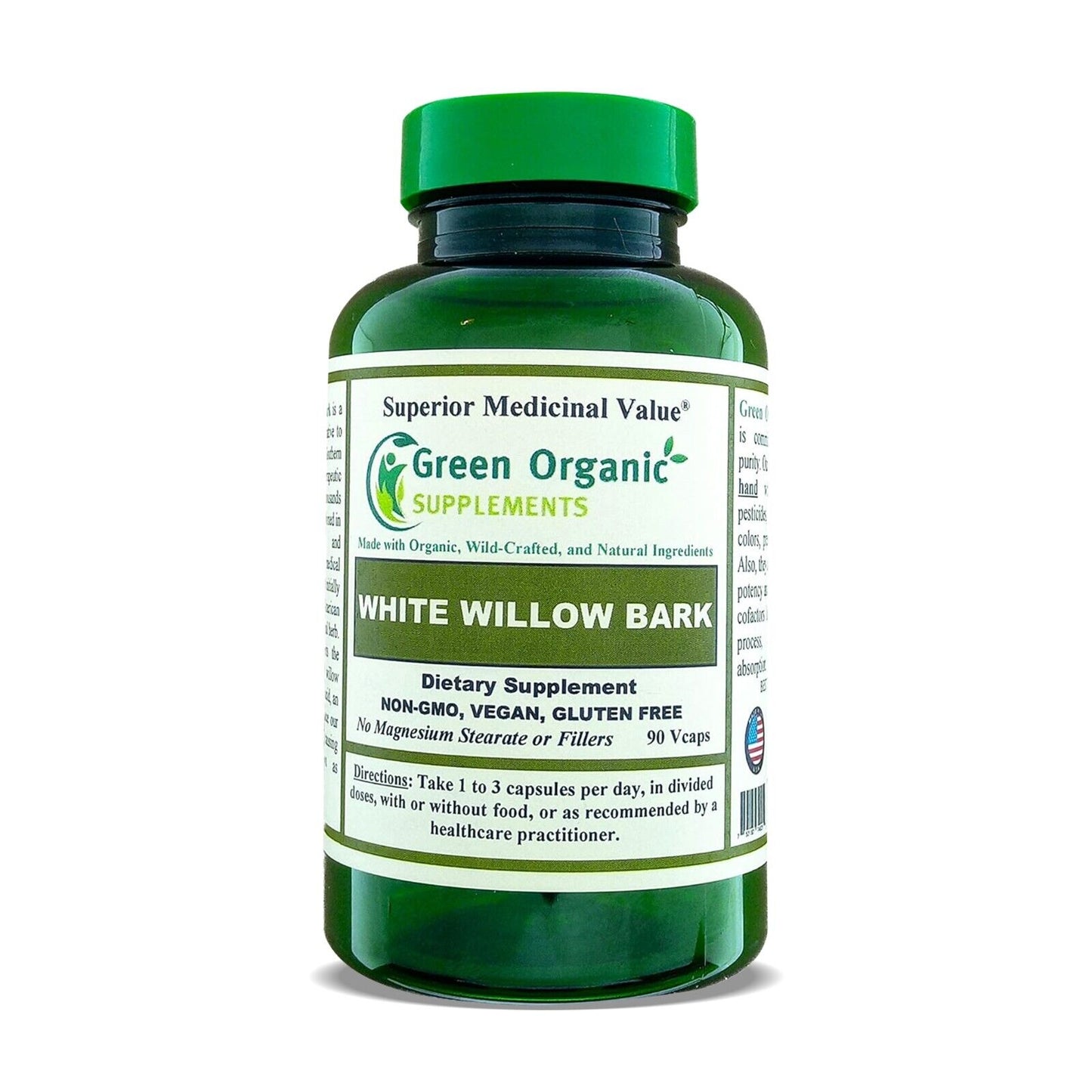 White Willow Bark Capsules 90 Caps, 710Mg - Green Organic Supplements